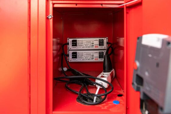 mobile lockers with USB charging station